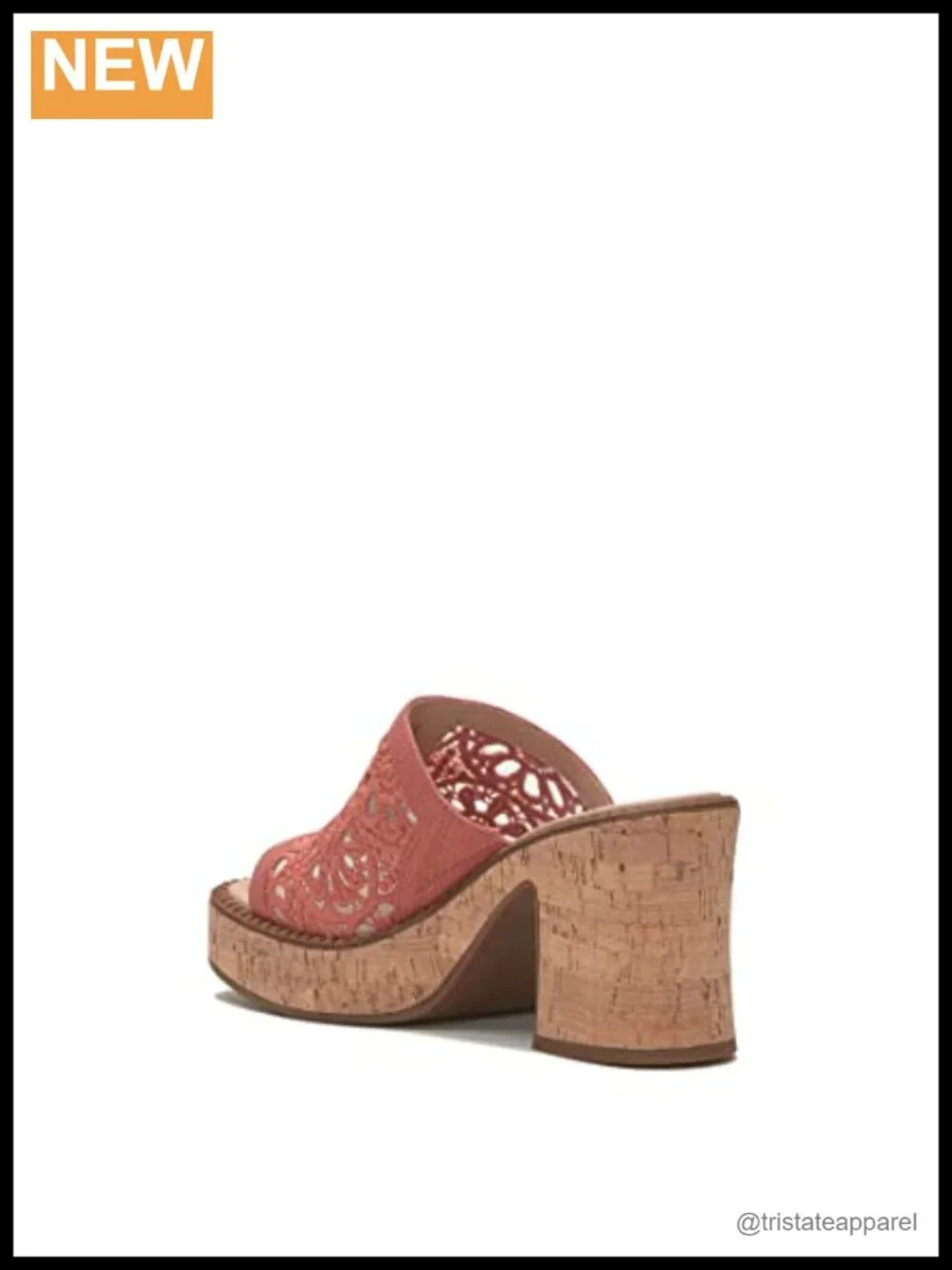 Textile Mesh Square Open Toe Slip On Wedge Sandal
